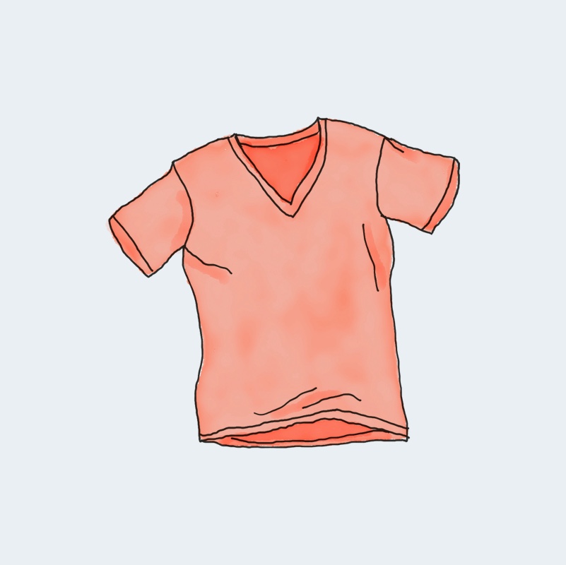 T-shirt con collo a V